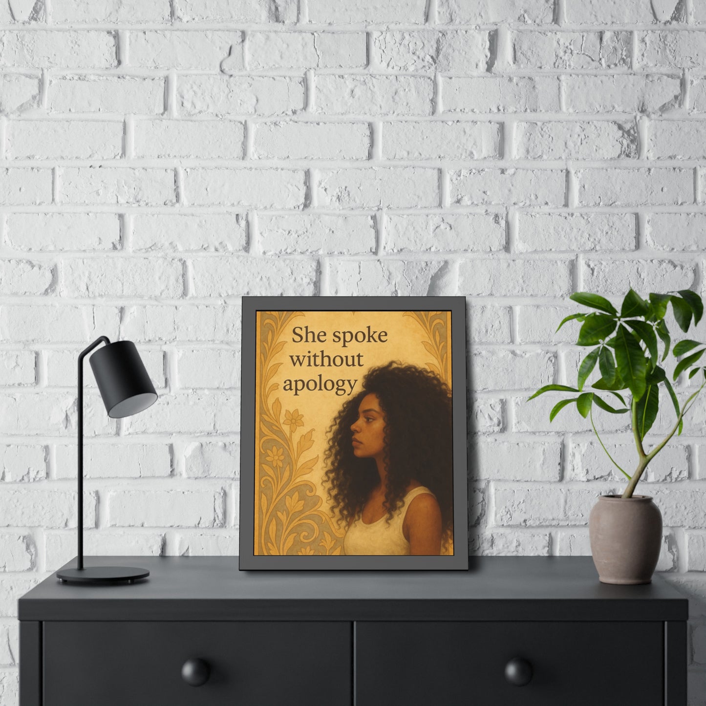 "She Spoke Without Apology"- Framed Wall Art