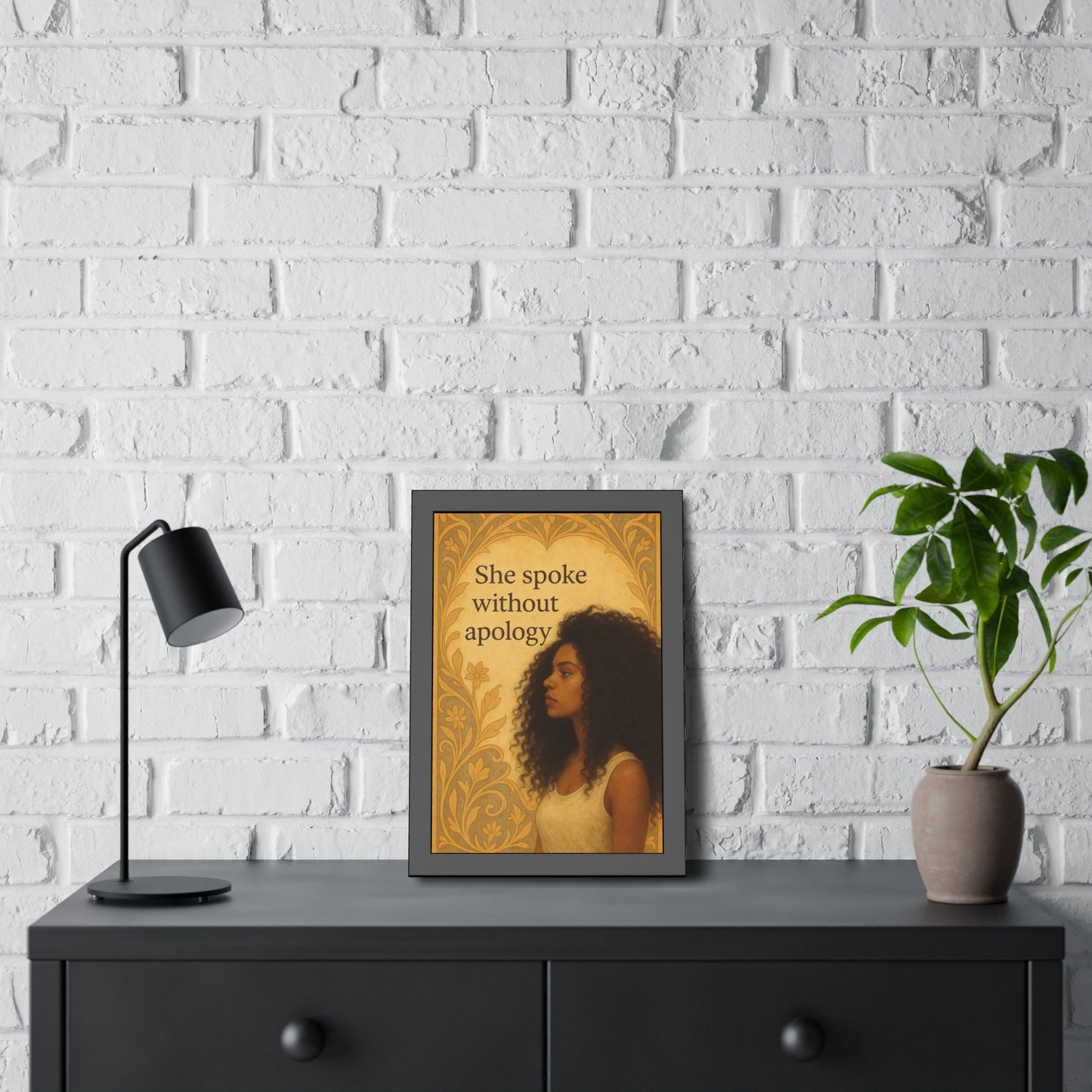 "She Spoke Without Apology"- Framed Wall Art