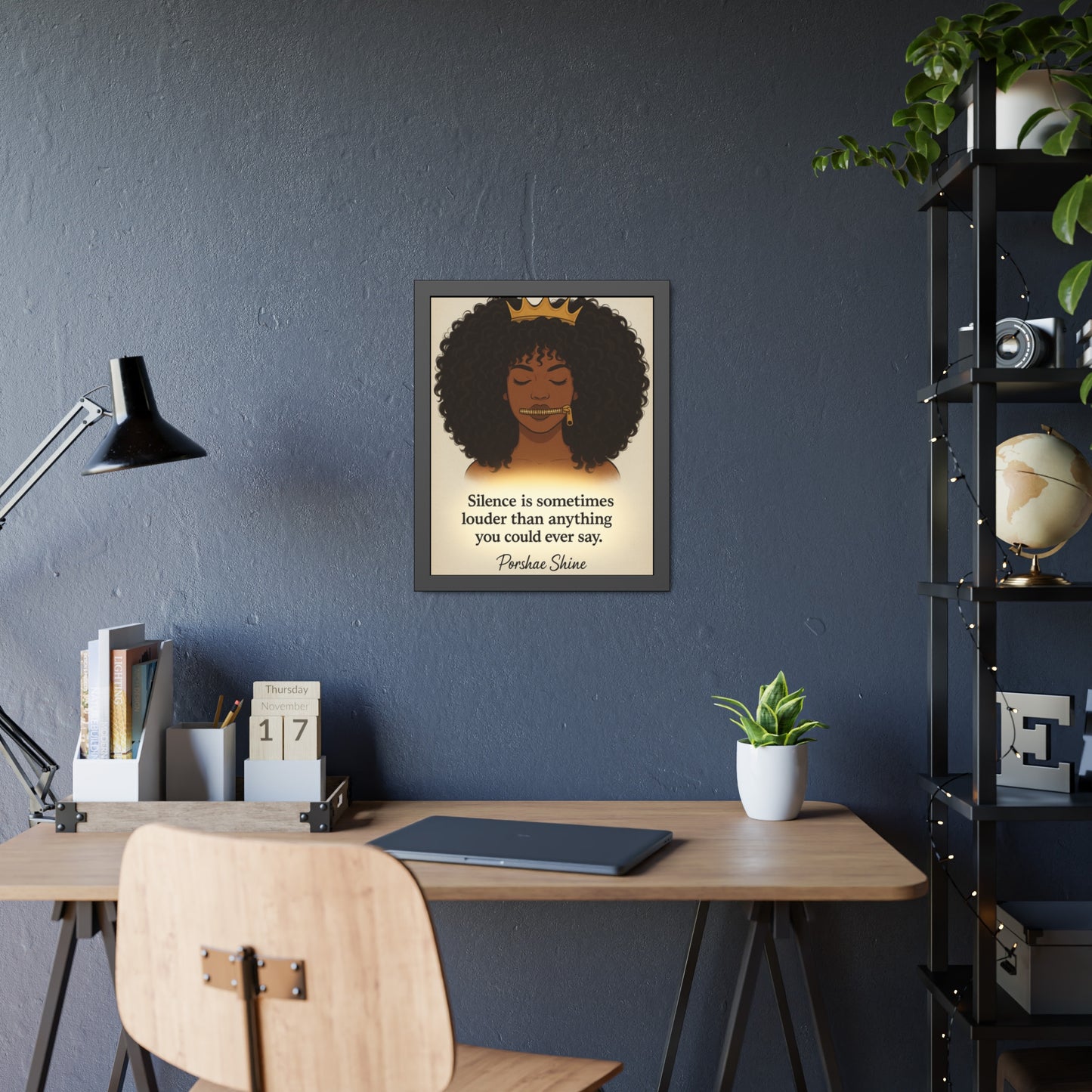 "Silence Speaks Louder" - Framed Wall Art