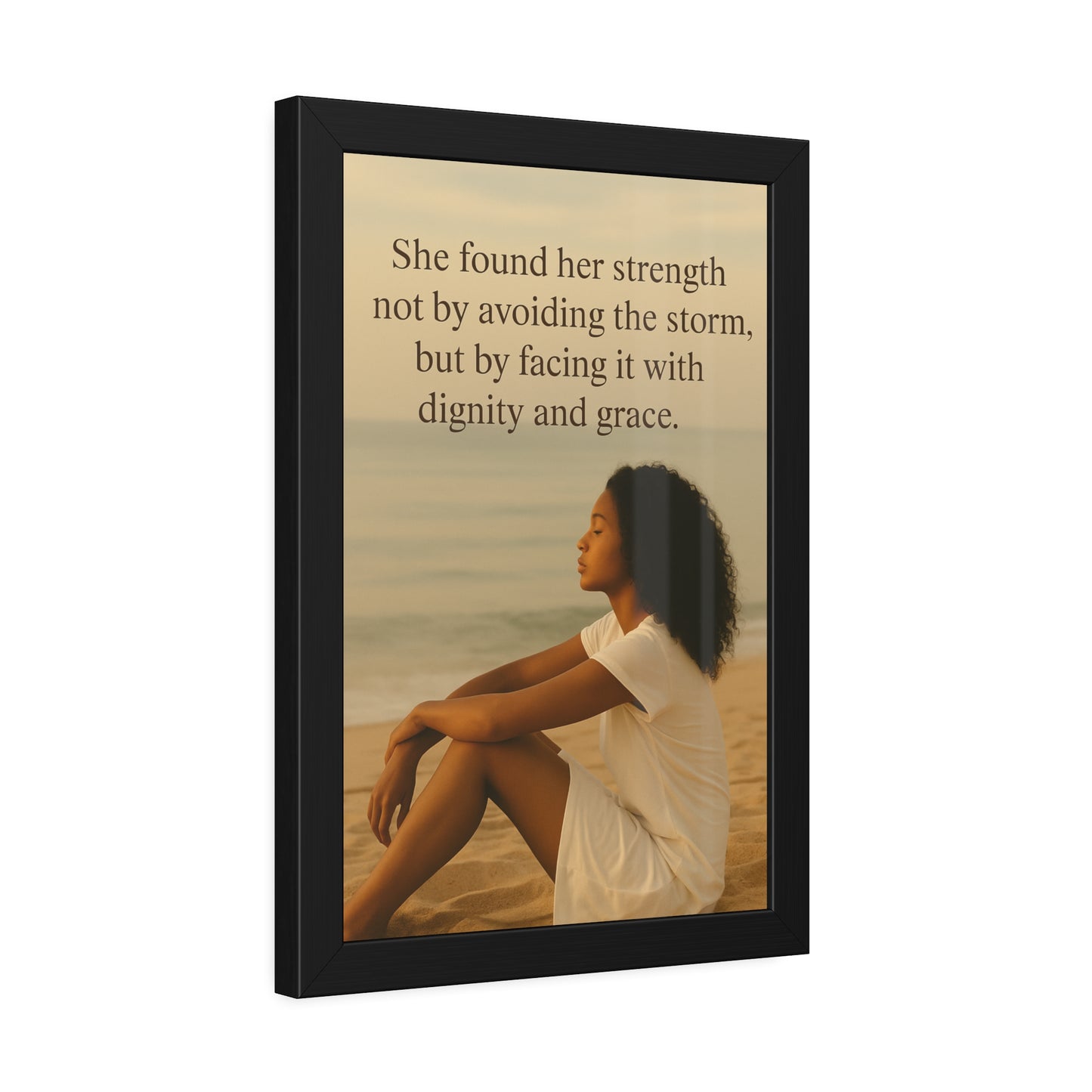"Faced It with Grace" - Framed Wall Art
