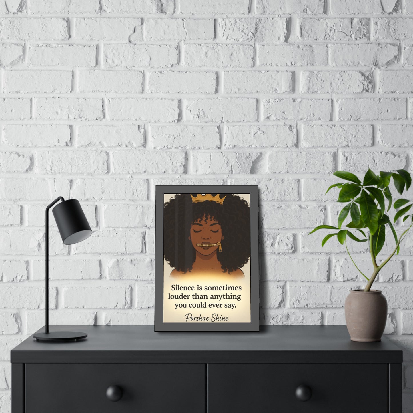 "Silence Speaks Louder" - Framed Wall Art