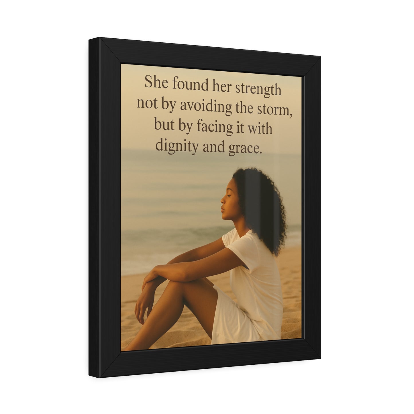 "Faced It with Grace" - Framed Wall Art