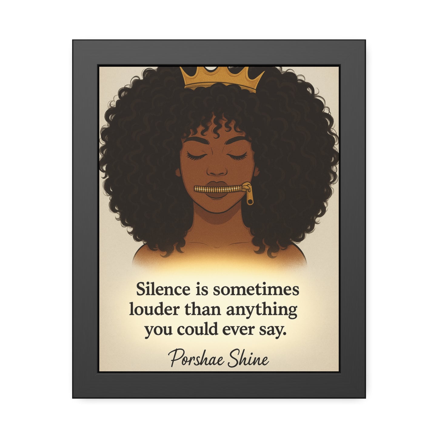 "Silence Speaks Louder" - Framed Wall Art