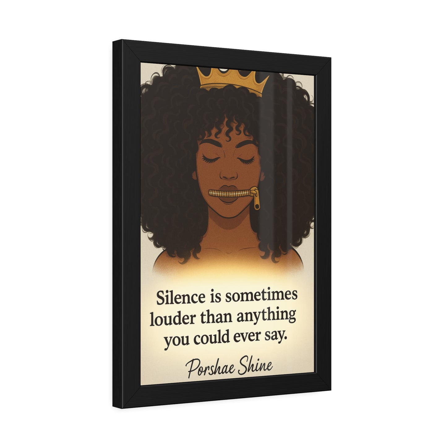 "Silence Speaks Louder" - Framed Wall Art