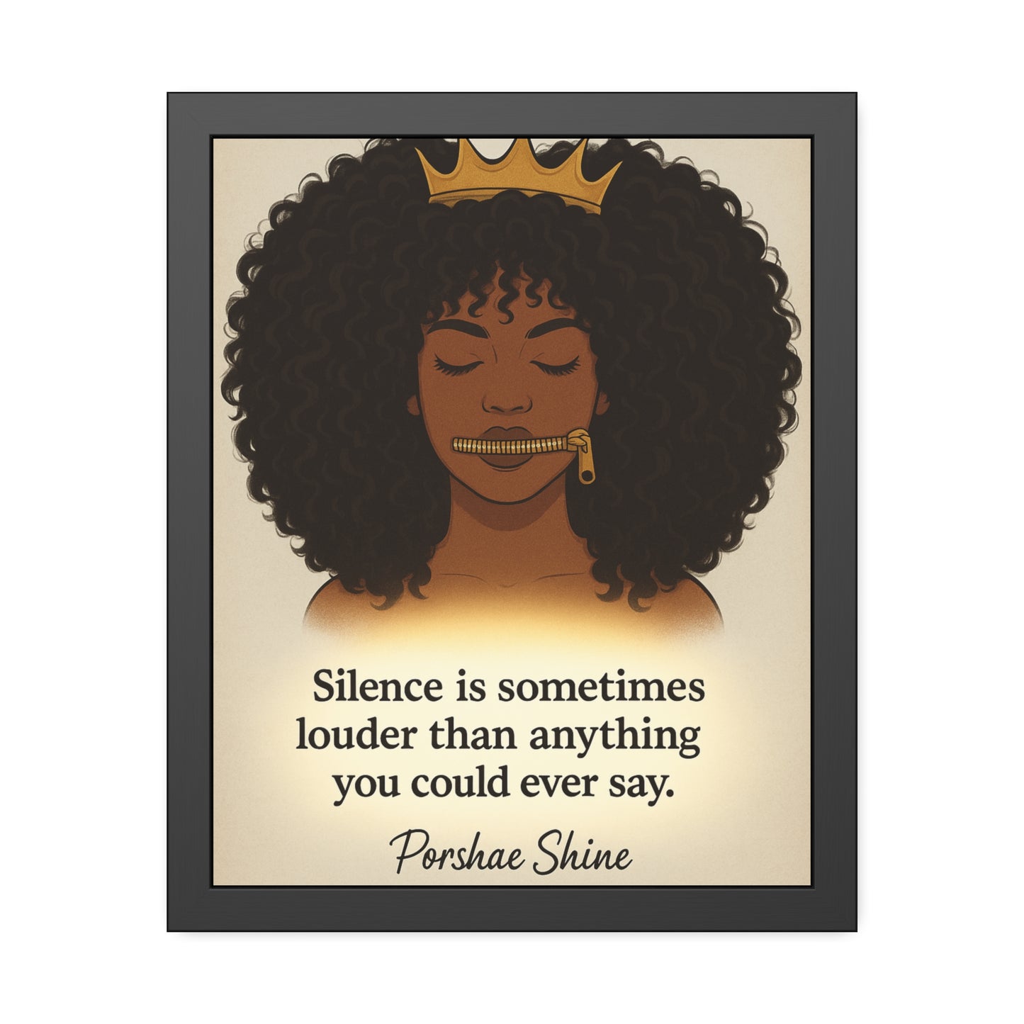 "Silence Speaks Louder" - Framed Wall Art