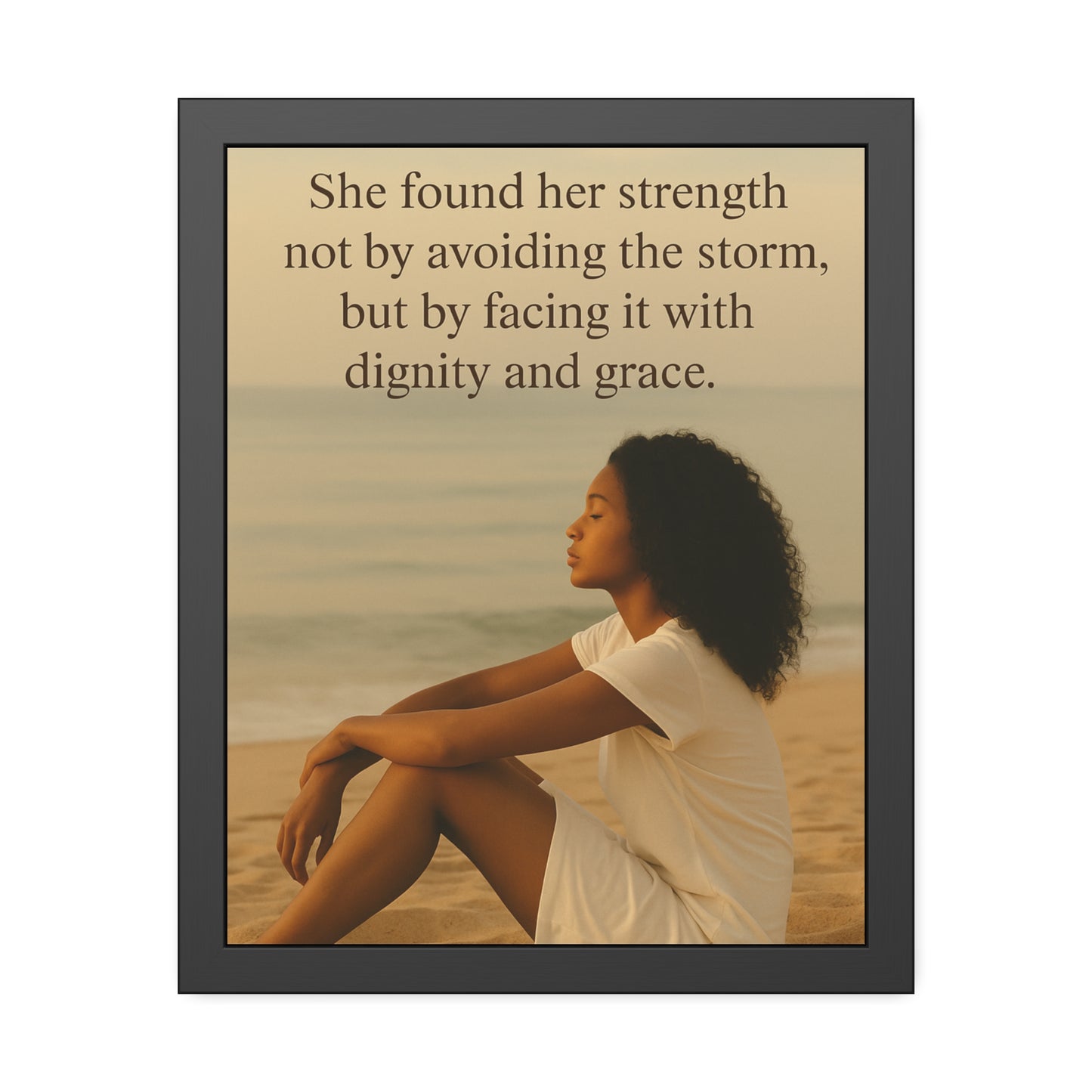 "Faced It with Grace" - Framed Wall Art