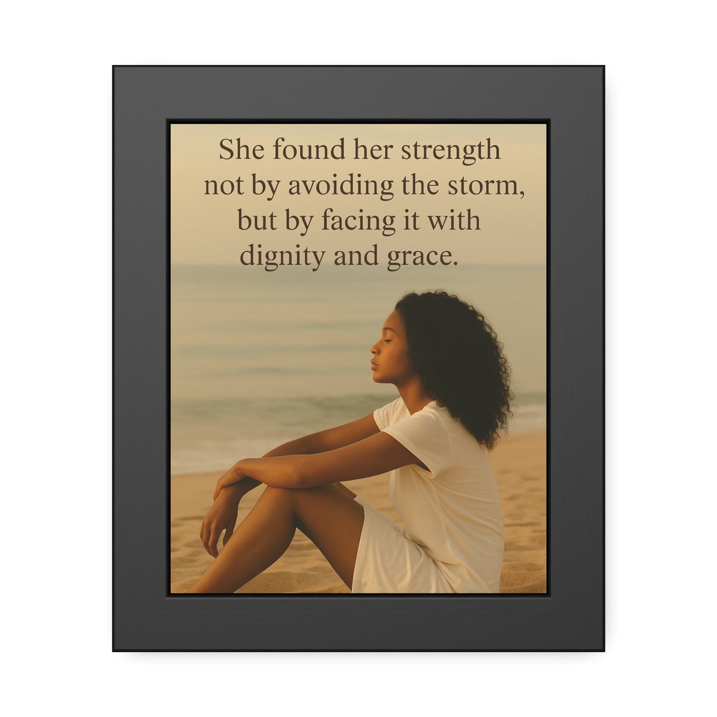 "Faced It with Grace" - Framed Wall Art