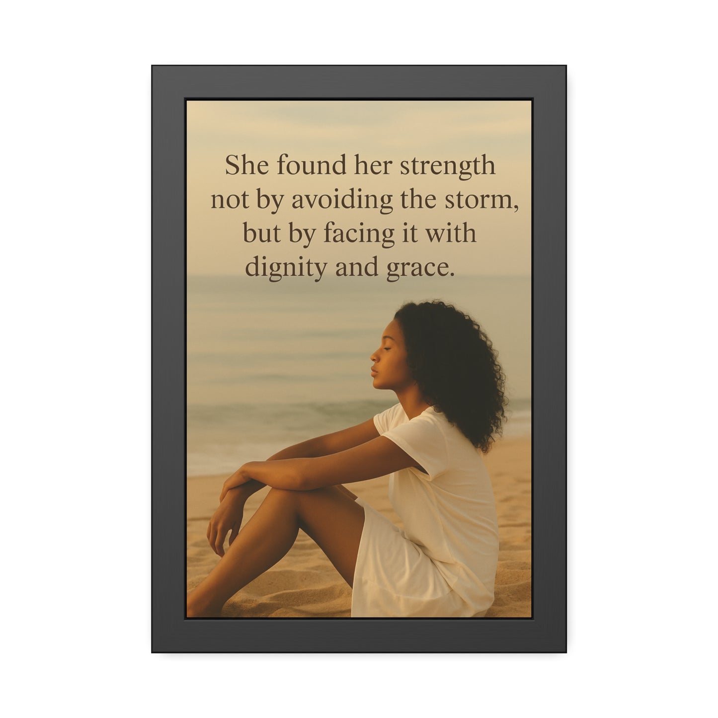 "Faced It with Grace" - Framed Wall Art