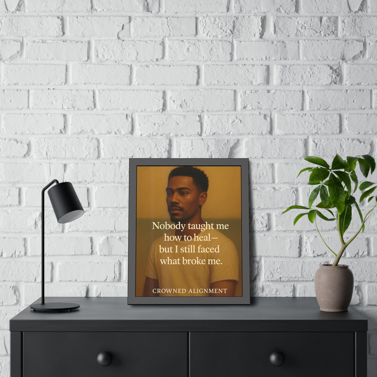 "Faced What Broke Me" - Framed Wall Art