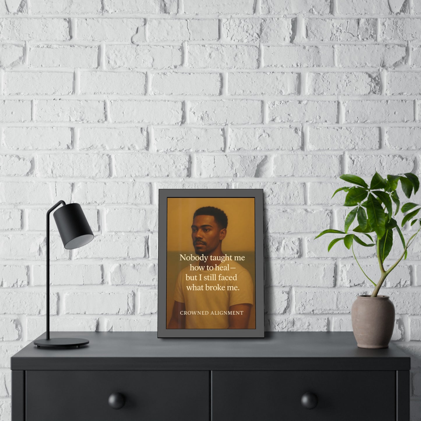 "Faced What Broke Me" - Framed Wall Art