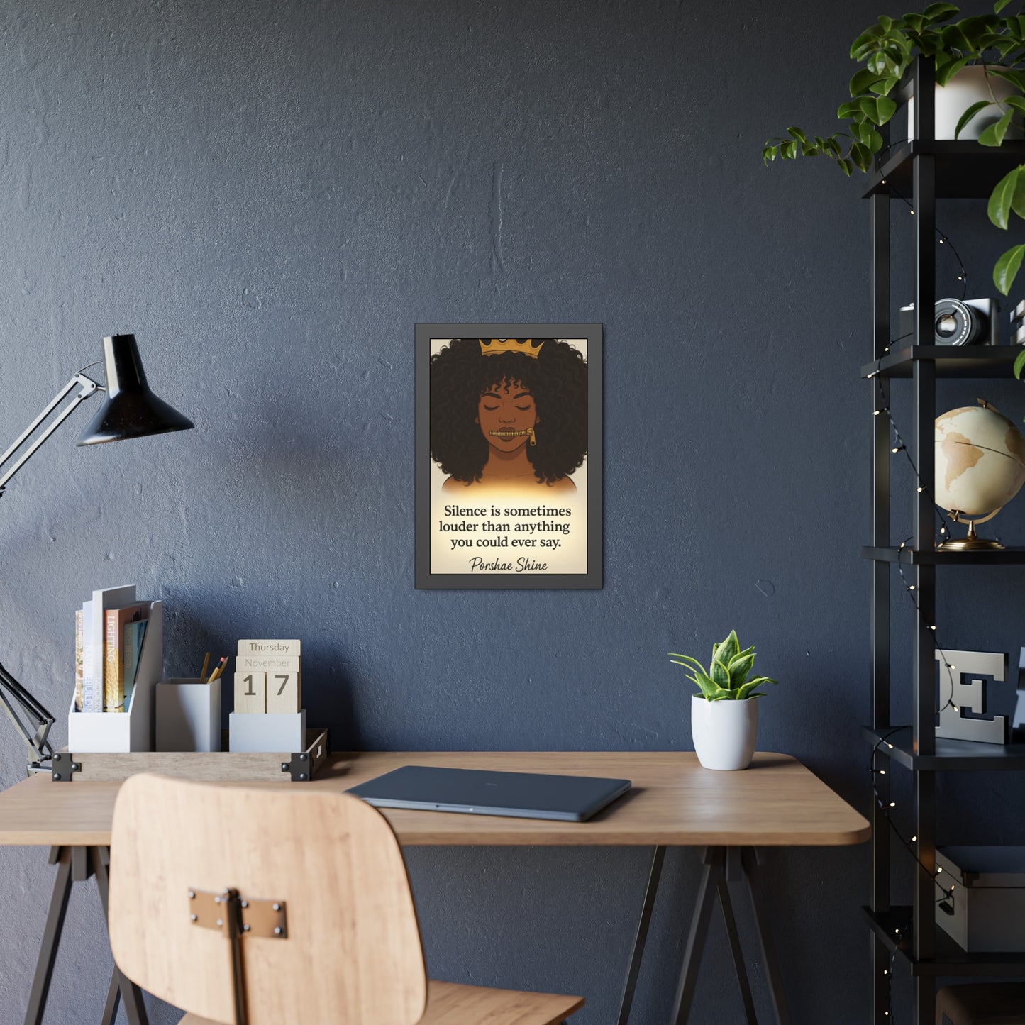 "Silence Speaks Louder" - Framed Wall Art