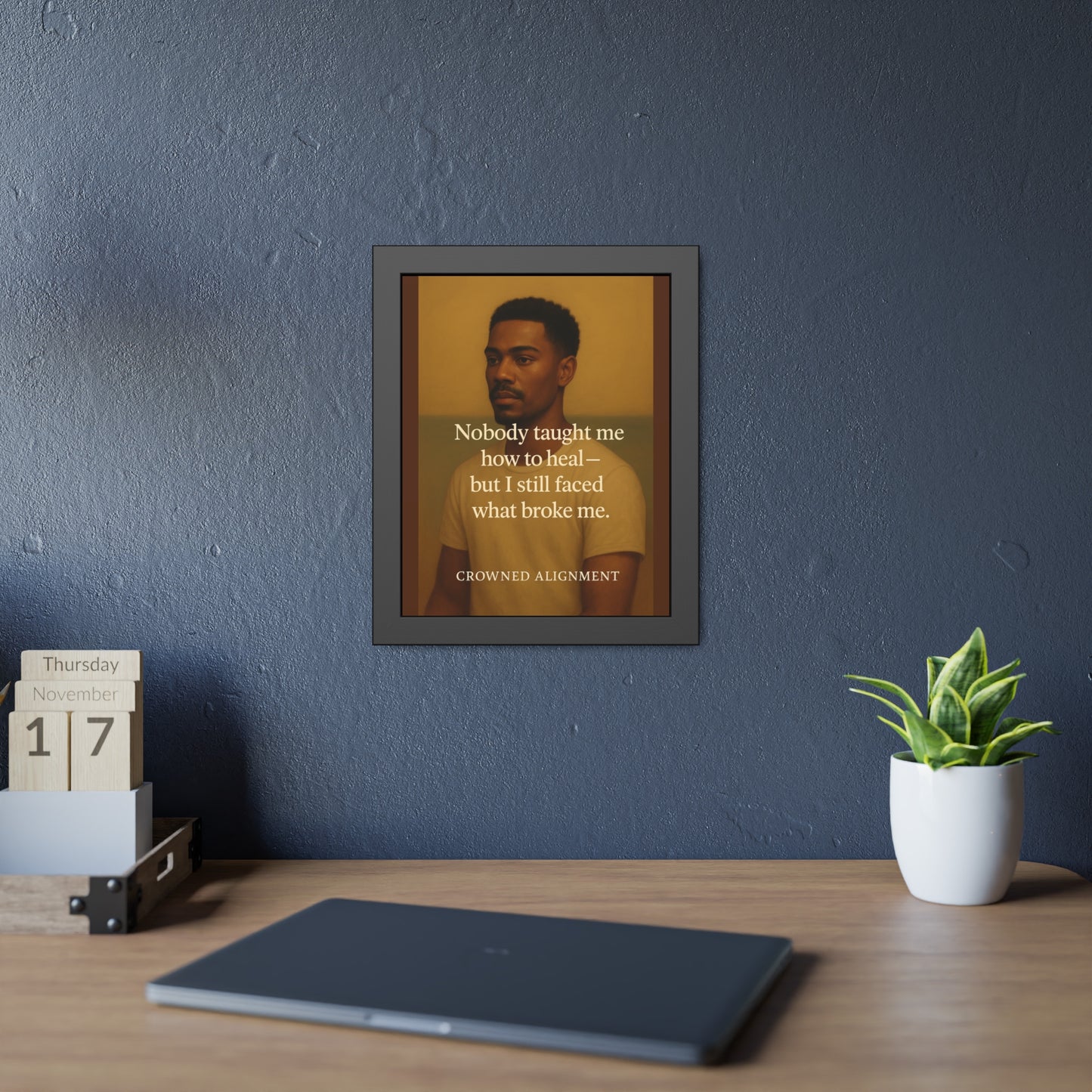 "Faced What Broke Me" - Framed Wall Art