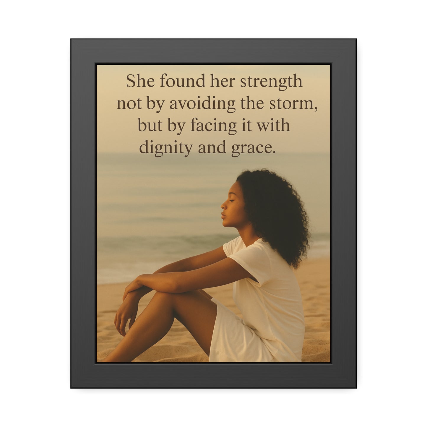 "Faced It with Grace" - Framed Wall Art