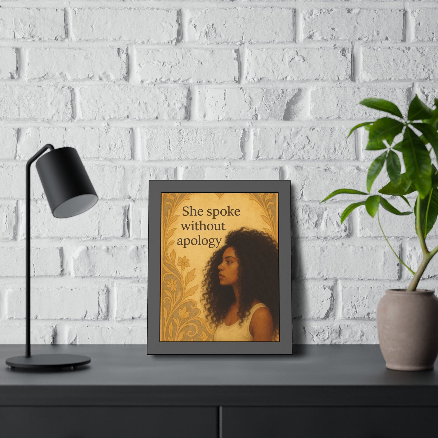 "She Spoke Without Apology"- Framed Wall Art