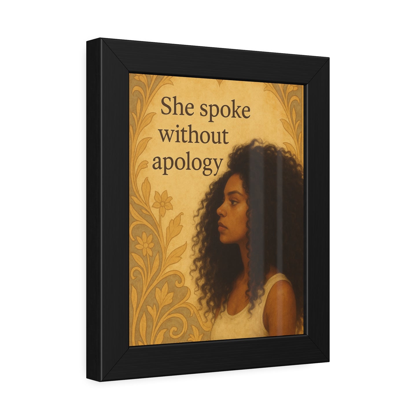 "She Spoke Without Apology"- Framed Wall Art