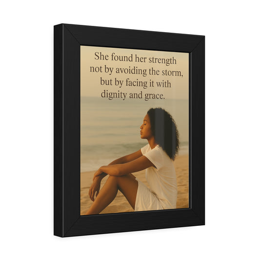 "Faced It with Grace" - Framed Wall Art