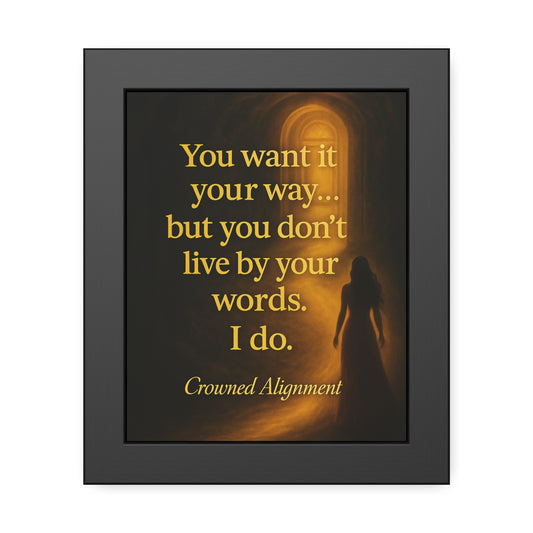"Live By Your Words" - Framed Wall Art