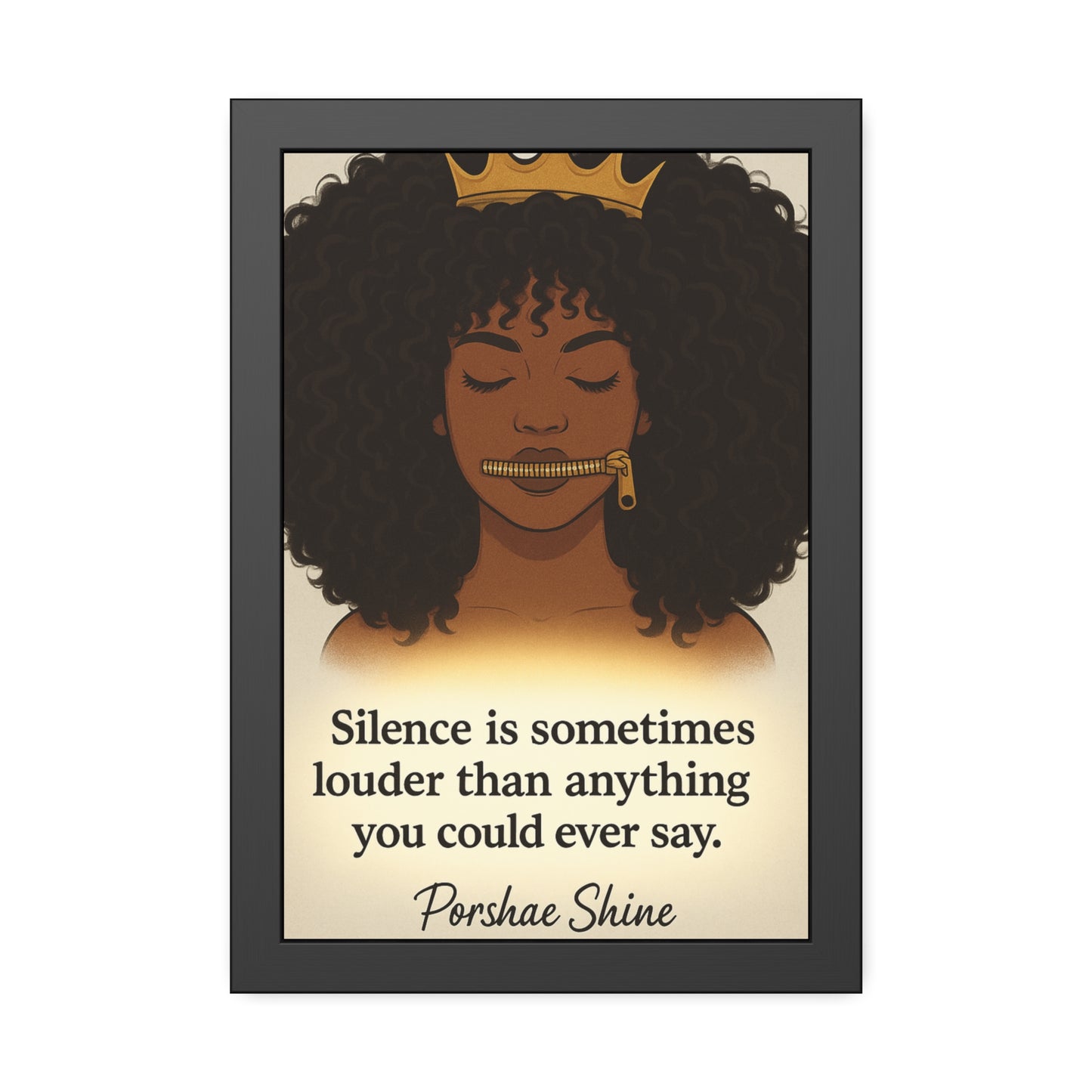 "Silence Speaks Louder" - Framed Wall Art