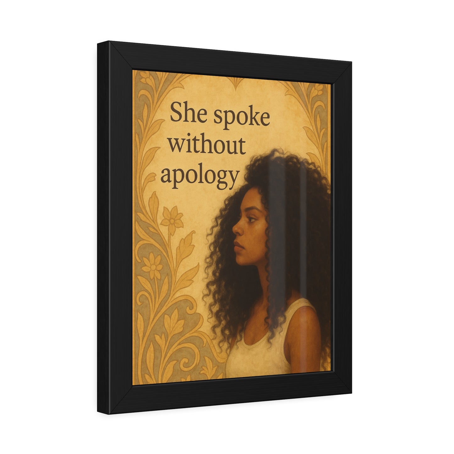 "She Spoke Without Apology"- Framed Wall Art