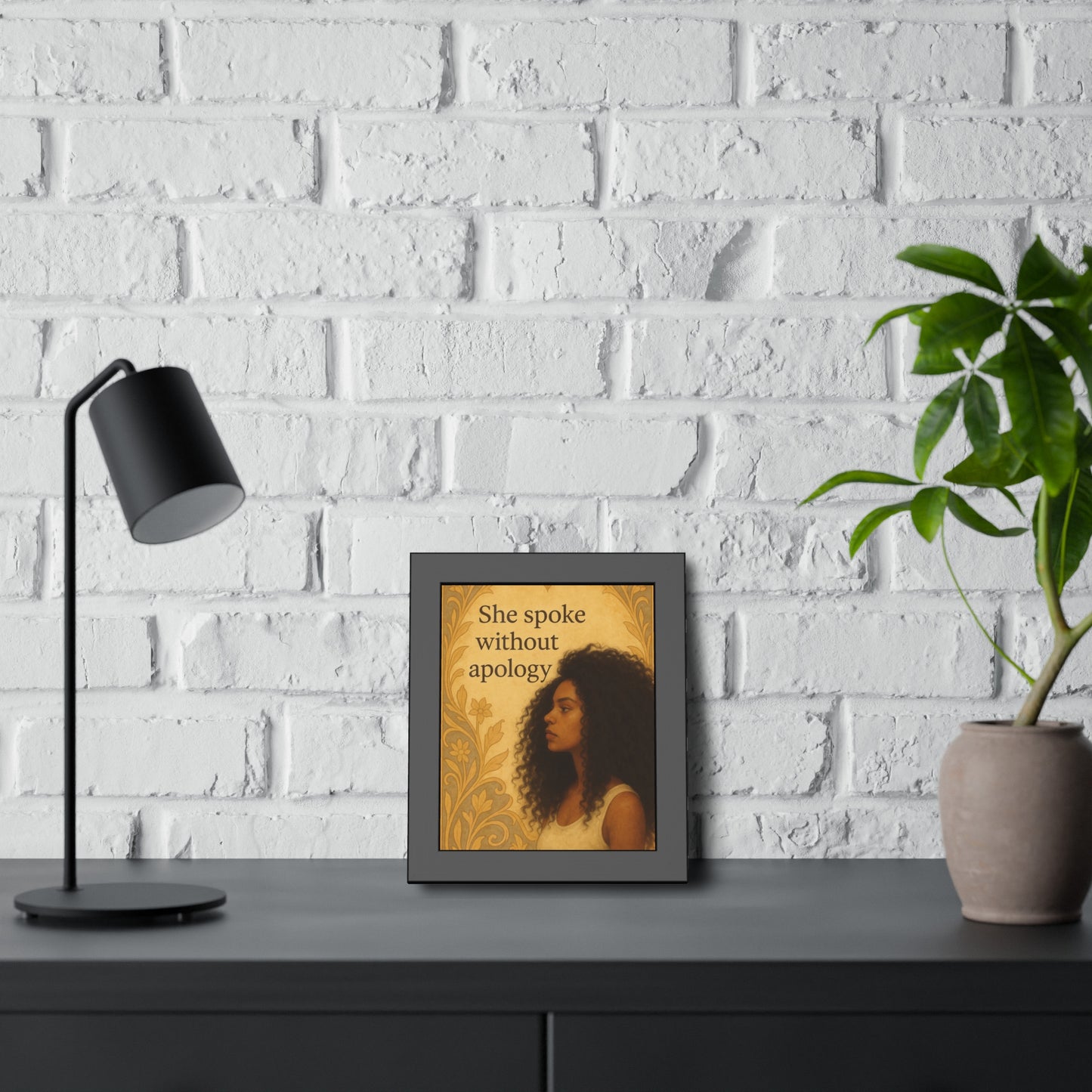 "She Spoke Without Apology"- Framed Wall Art