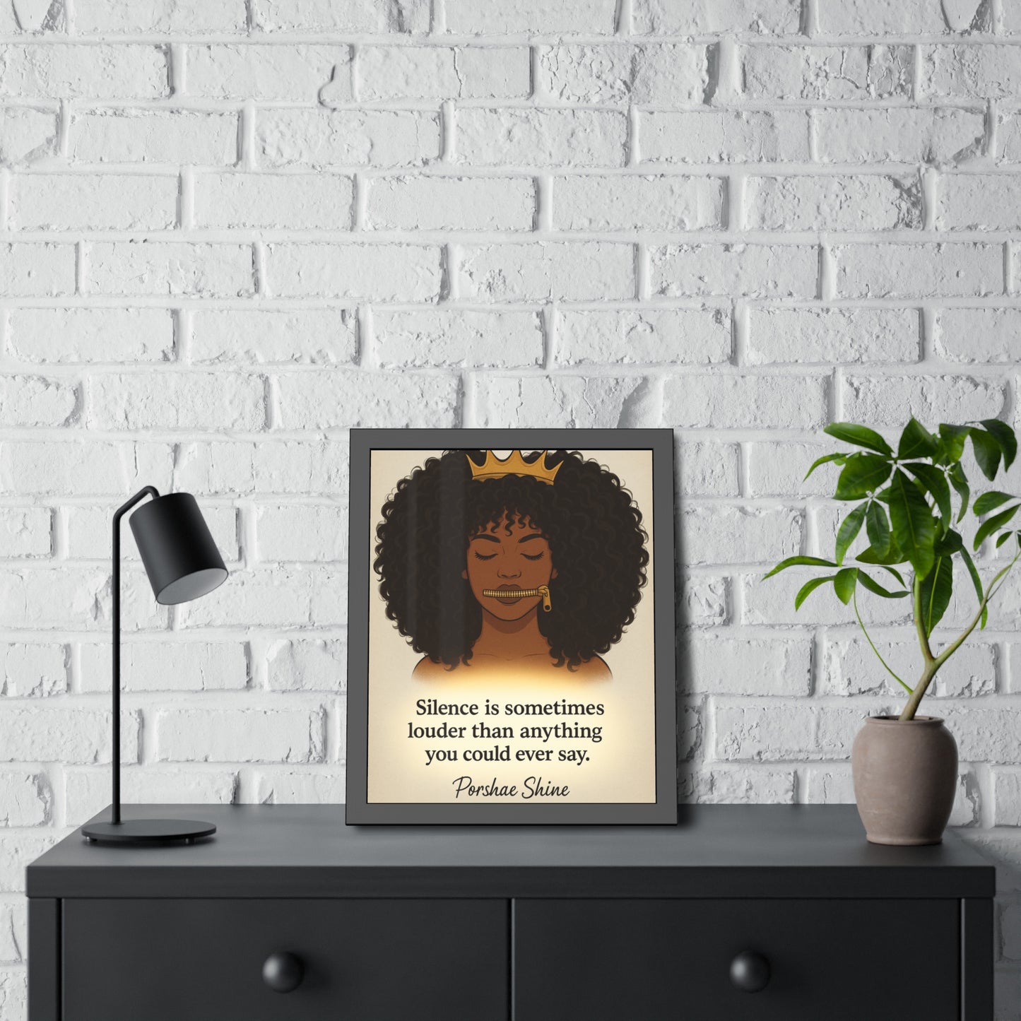 "Silence Speaks Louder" - Framed Wall Art