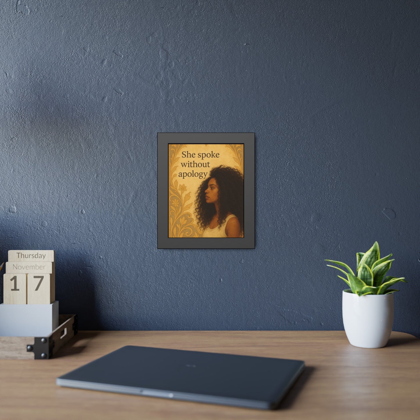"She Spoke Without Apology"- Framed Wall Art