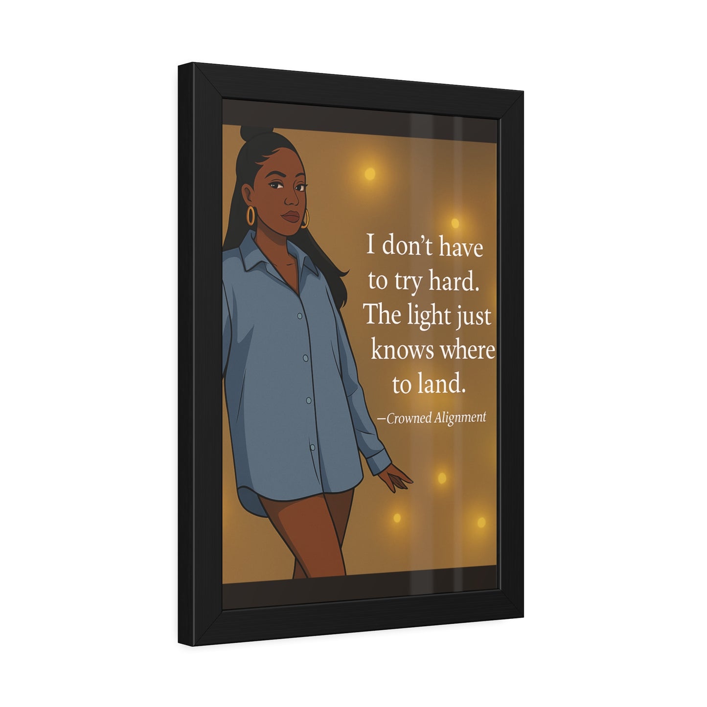 "I Don’t Have to Try Hard" Framed Wall Art