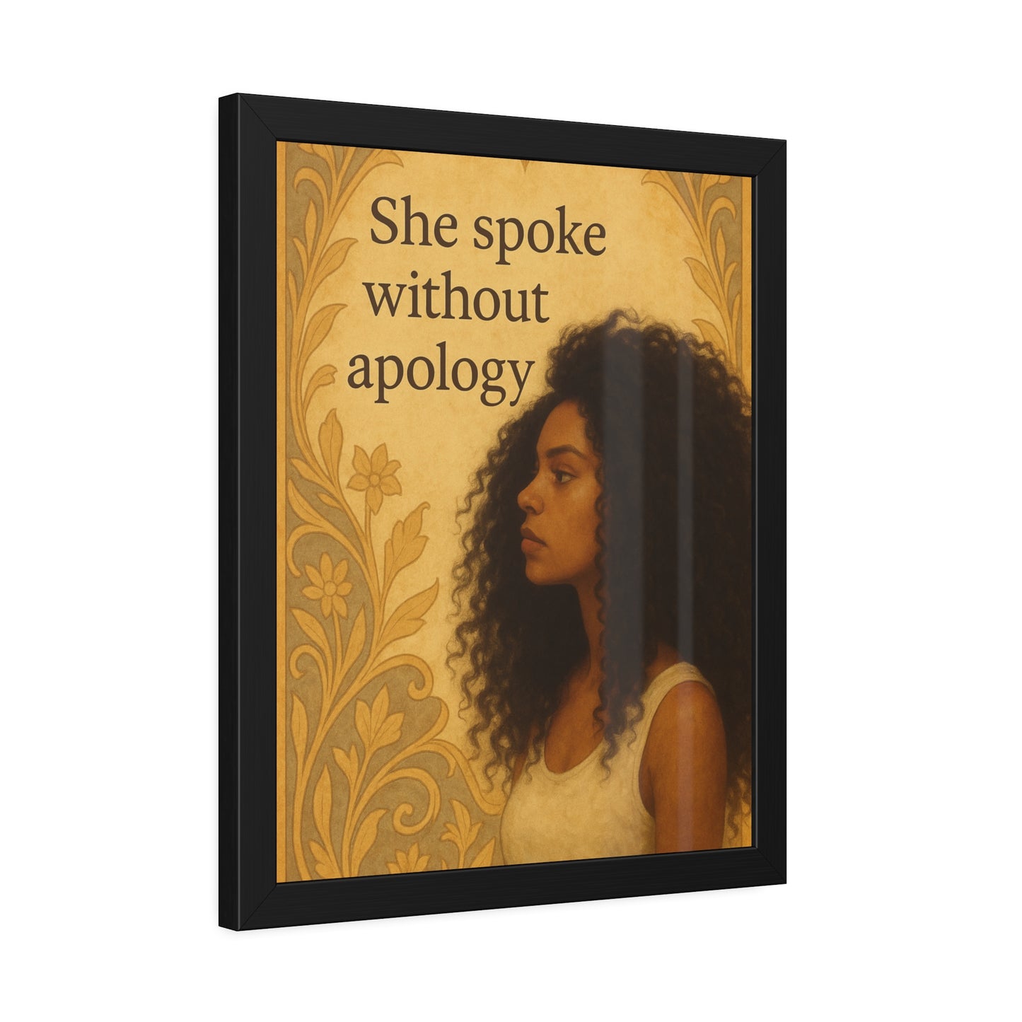 "She Spoke Without Apology"- Framed Wall Art