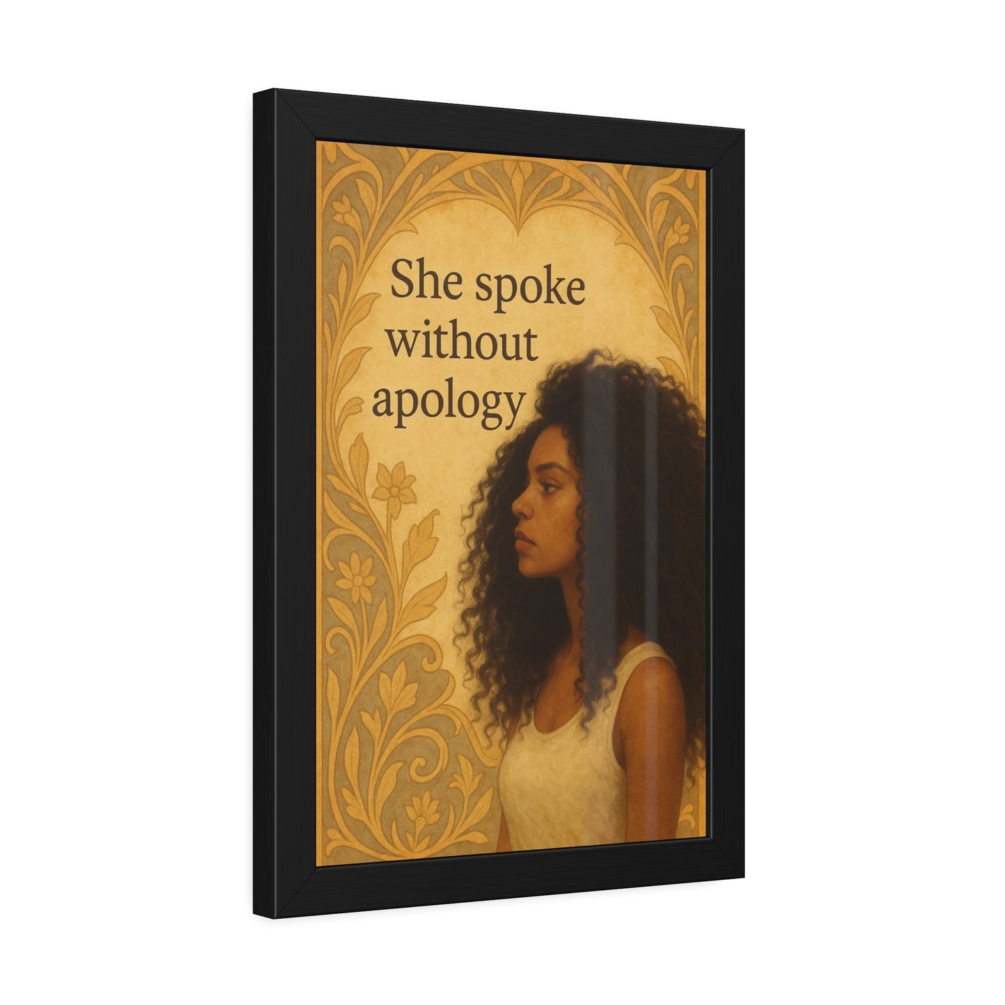 "She Spoke Without Apology"- Framed Wall Art