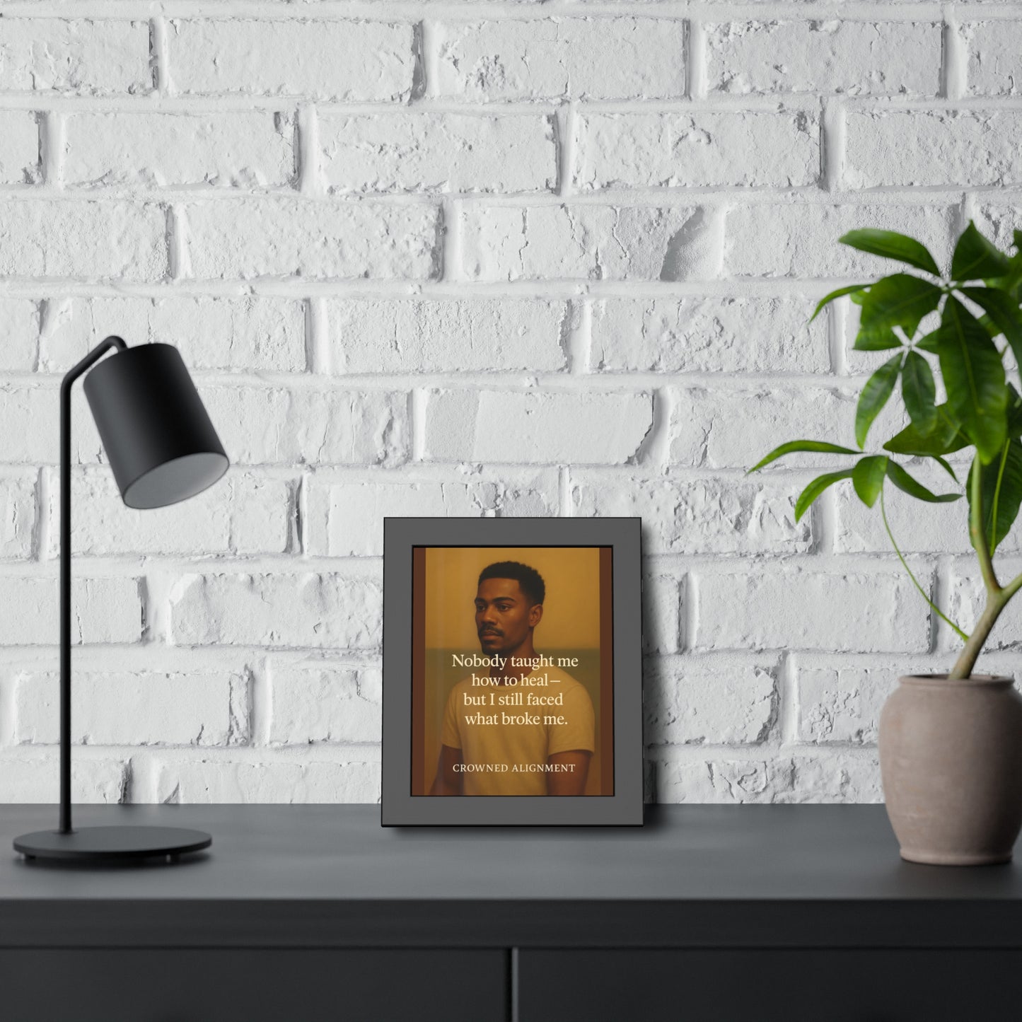 "Faced What Broke Me" - Framed Wall Art