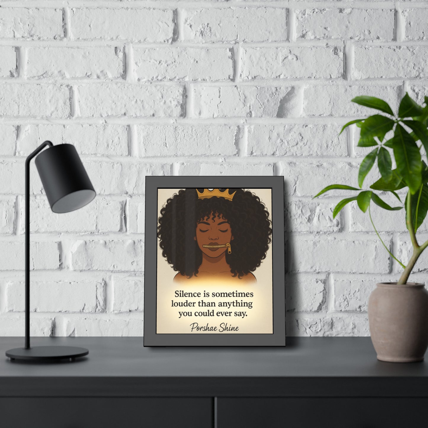 "Silence Speaks Louder" - Framed Wall Art