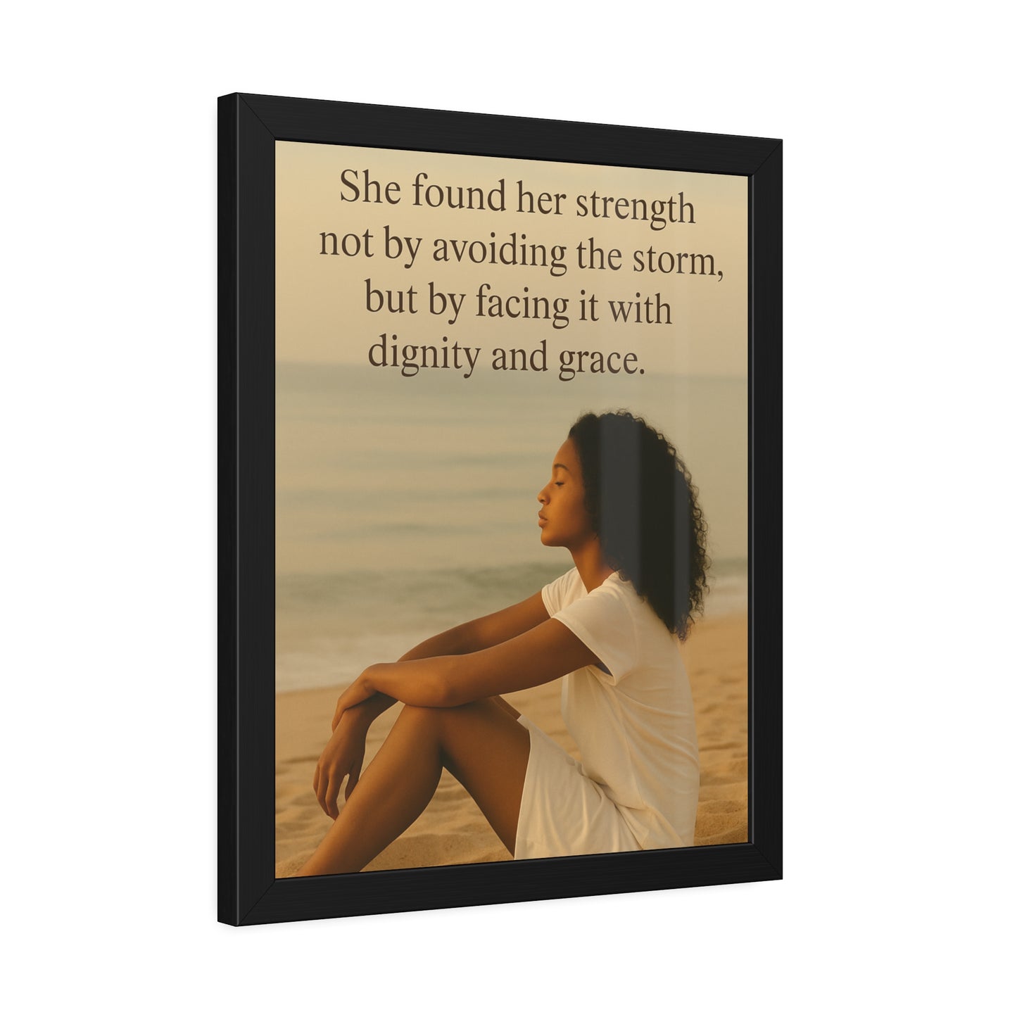 "Faced It with Grace" - Framed Wall Art