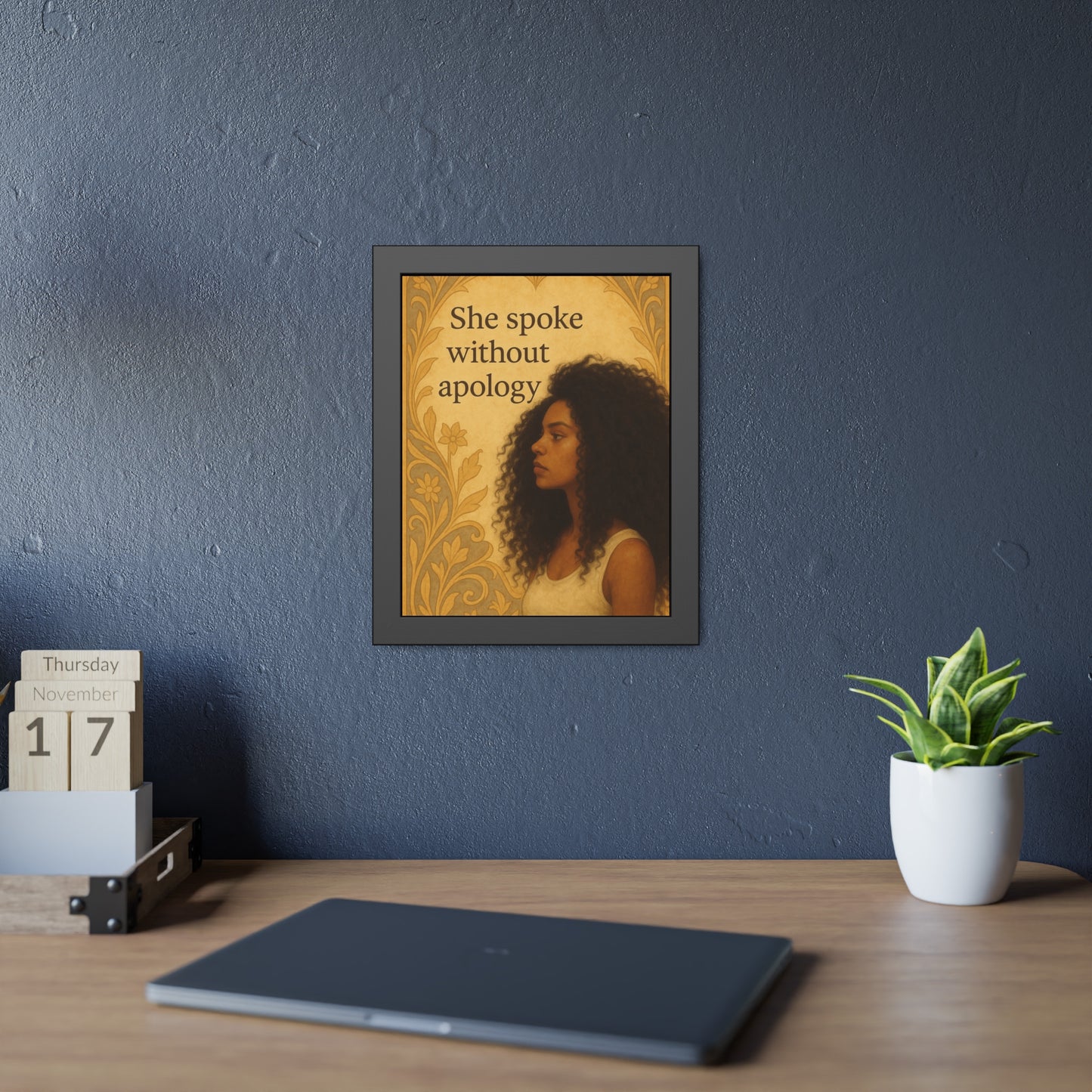 "She Spoke Without Apology"- Framed Wall Art