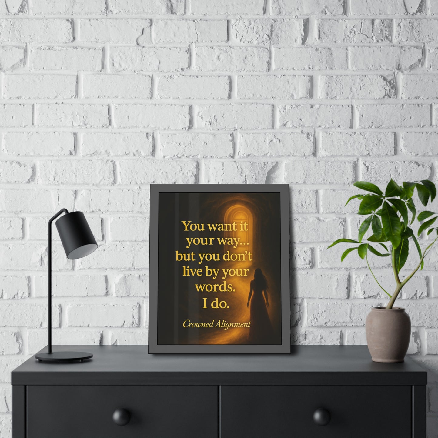 "Live By Your Words" - Framed Wall Art