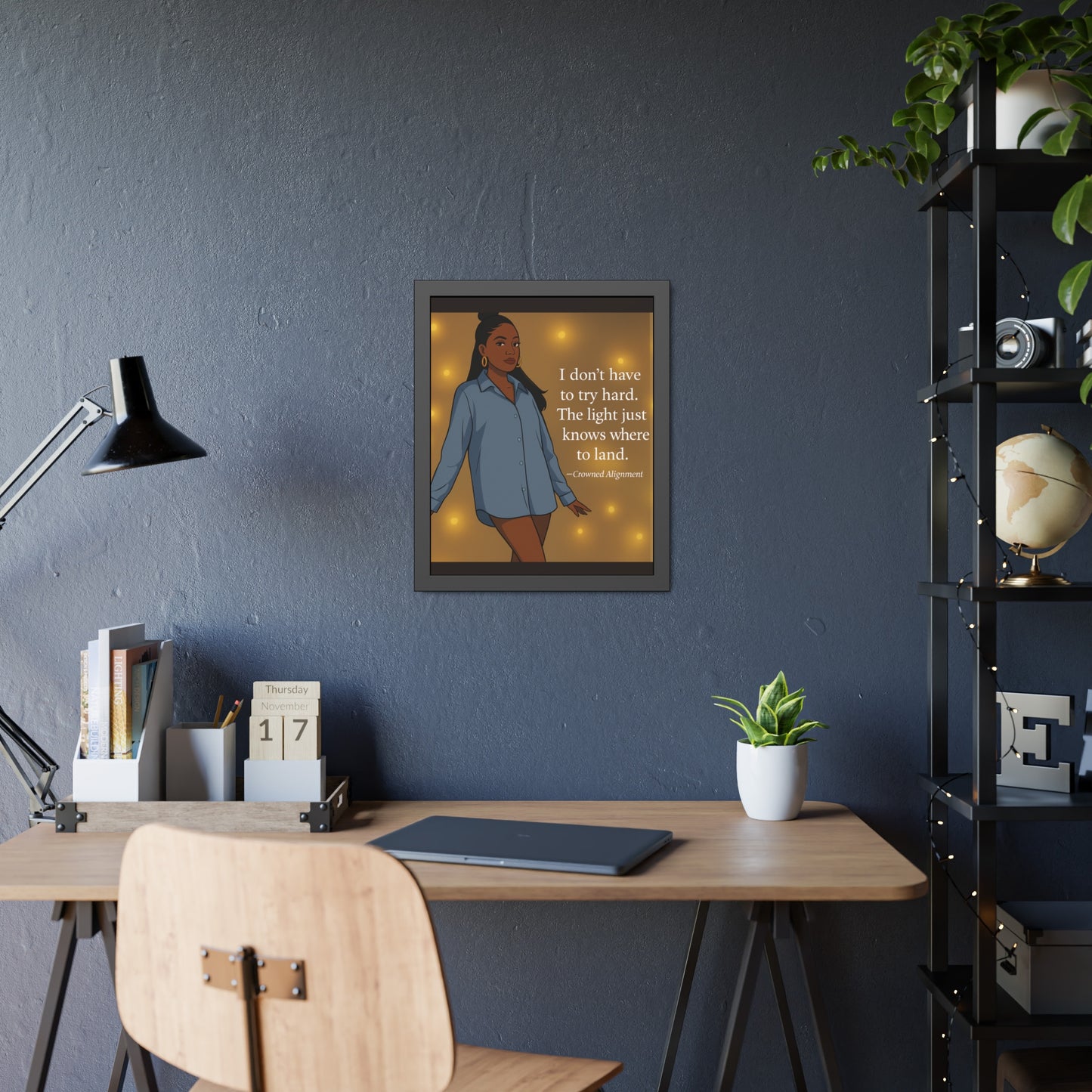 "I Don’t Have to Try Hard" Framed Wall Art