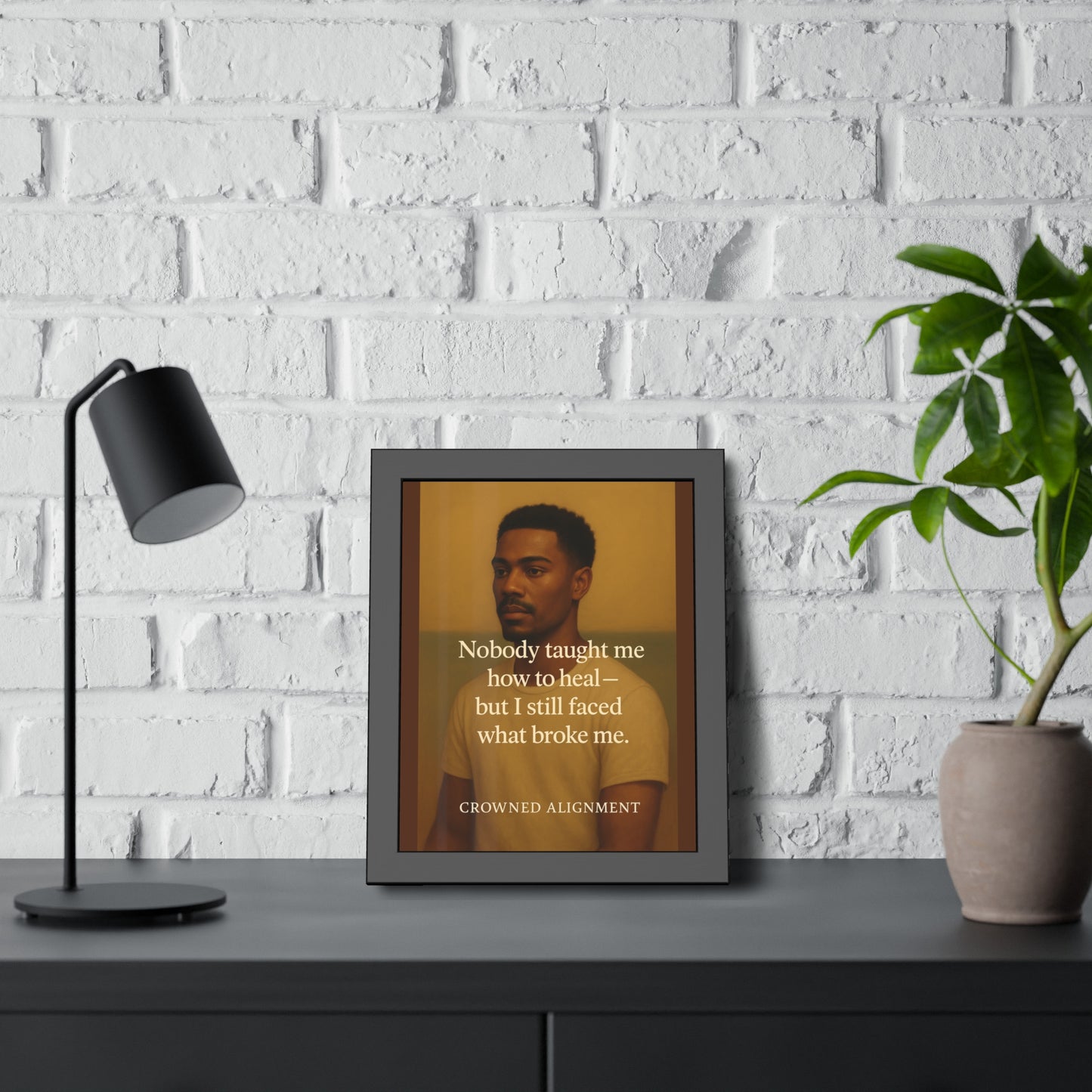 "Faced What Broke Me" - Framed Wall Art
