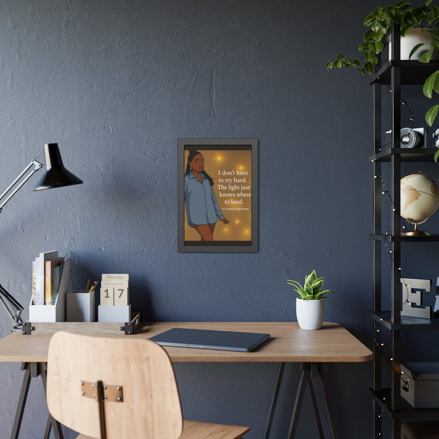 "I Don’t Have to Try Hard" Framed Wall Art