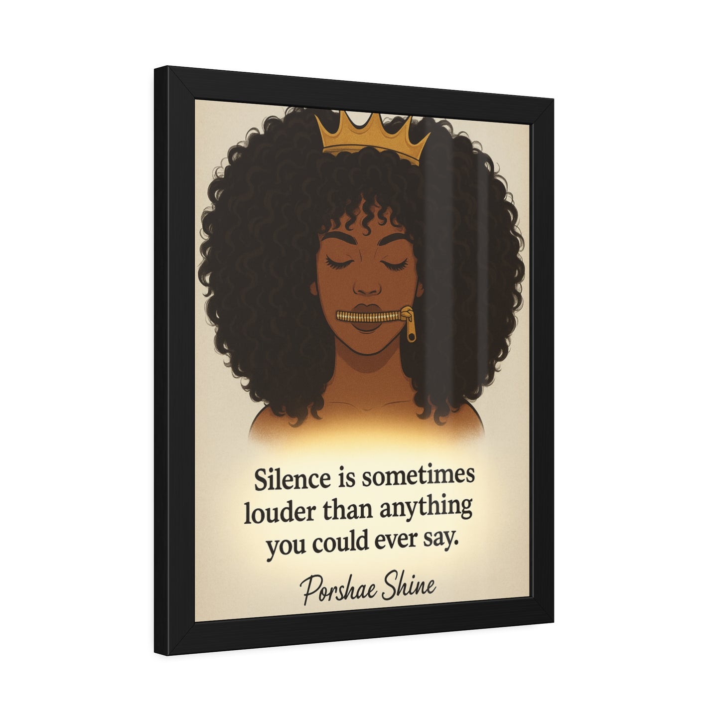 "Silence Speaks Louder" - Framed Wall Art