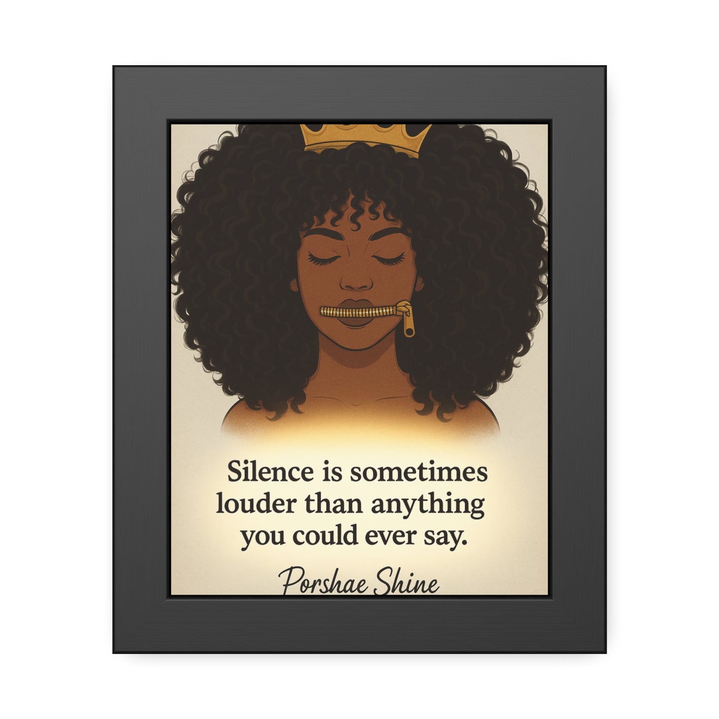 "Silence Speaks Louder" - Framed Wall Art